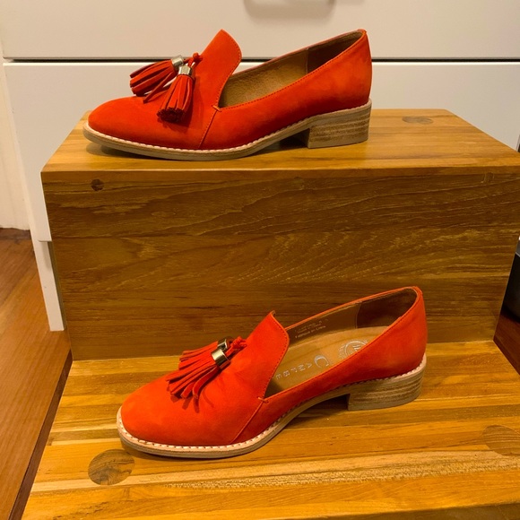Jeffrey Campbell “Lawford” Loafer in Red Suede Nubuck - Picture 3 of 8